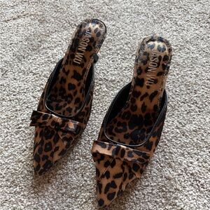 Jason wu kitten heels satin leopard 7